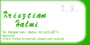 krisztian halmi business card